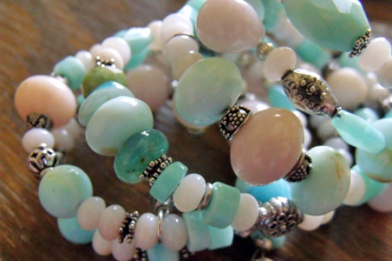 Peruvian Opal Wrap Bracelet