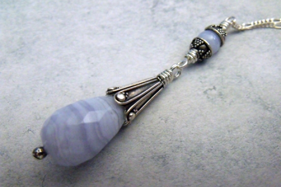 Barefoot Maiden Blue Lace Agate Necklace