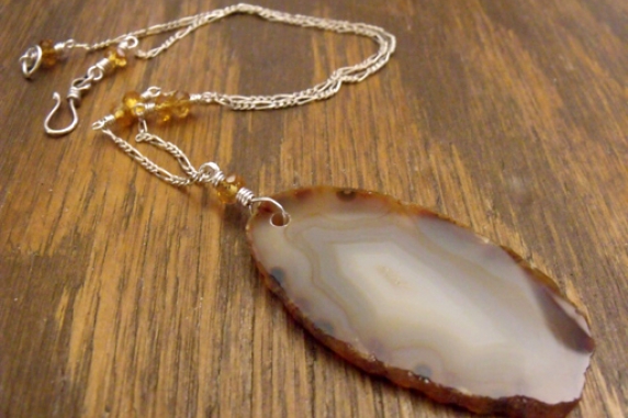 Rustic Agate Slice Jewelry