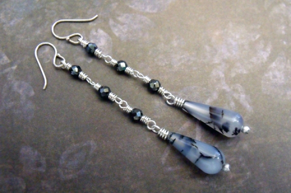 Dentritic Agate Earrings