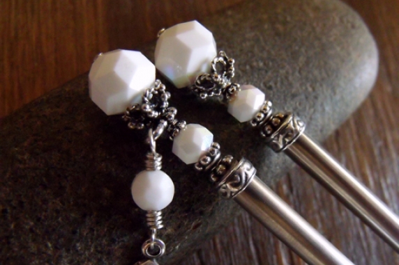 Vintage Swarovski Crystal Hairsticks