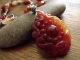 Carnelian Necklace with Carved Bat Pendant Bat Necklace