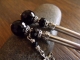 Black Onyx Gemstone Hairsticks