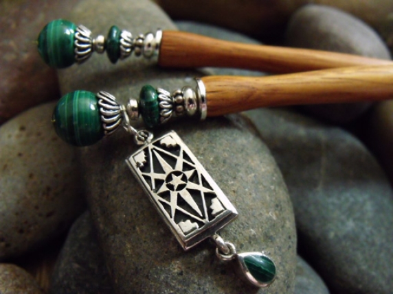 Ten of Pentacles Charm Hairsticks aceofpentaclescharmhs.jpg