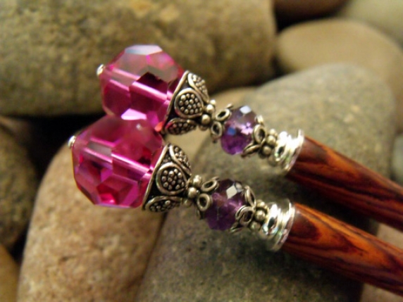 Fabulous Fuchsia Hairsticks fuchsiacrystalhairsticks3.jpg