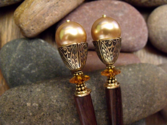 Rivendell Spun Gold Hairsticks rivendellspungoldhairsticks2.jpg
