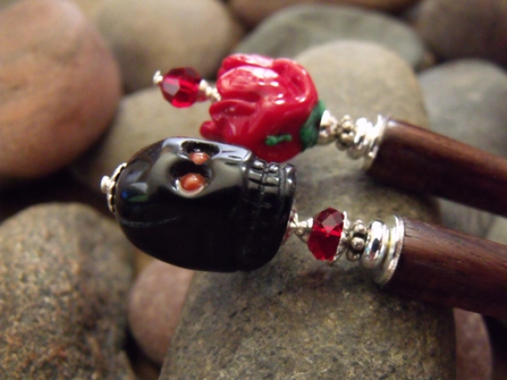 Skull and Rose Hairsticks skullrosehairsticks2.jpg