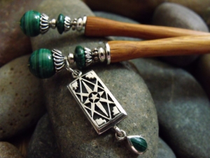 Ace of Pentacles hairsticks