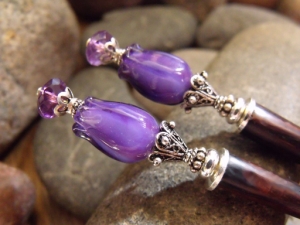 Amethyst Fairytale Garden Hairsticks