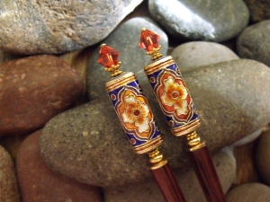 Arabesque in Blue Hairsticks