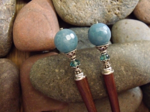 Blue Tango Hairsticks