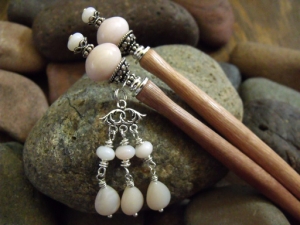 Blushed Stones Chandelier Hairstick
