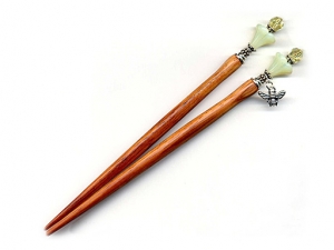 Bumblebee Flowers Hairsticks