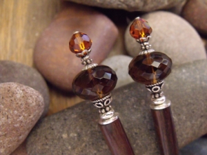 Chocolate Chestnut Hairsticks