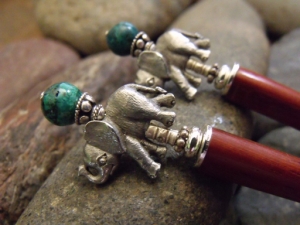 Elephant Totem Hairsticks
