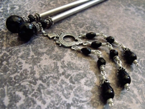 Dark Shadows Chandelier Hairsticks