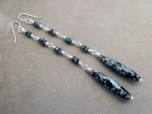 Dark Winter Dangle Earrings