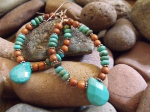 Earth Sky Hoop Earrings