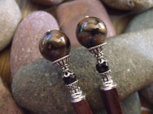 Cross Stone Hairsticks