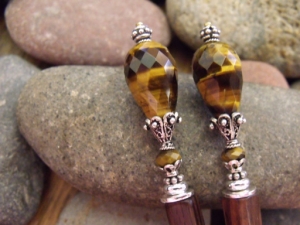 Tawny Tigress Hairsticks