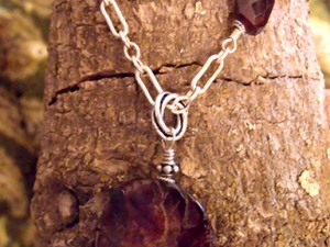 Garnet Earth Necklace