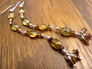 Cinnamon and Moss Earrings