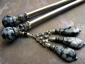 Gothic Snowflakes Chandelier Hairsticks