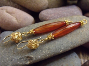 Iced Pumpkin Drop Earrings