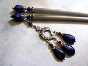 Mood Indigo Chandelier Hairsticks