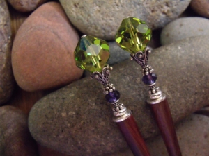 Olivine Glamour Hairsticks