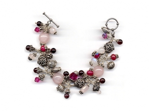 Pink Afternoon Cluster Bracelet