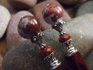 Mosaic Poppy Hairsticks