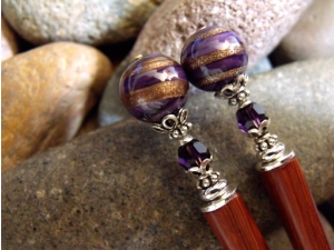 Purple Haze Hairsticks