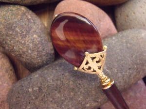 Red Tigereye Hairstick