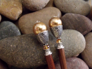 Spun Gold Hairsticks