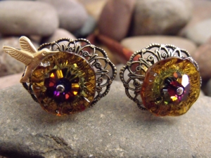 Victorian Autumn Posy Hairsticks