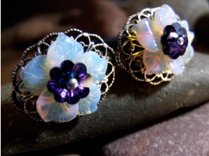 Winter Posies Hairsticks